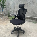 Ghế Xoay Văn Phòng Tựa Đầu Tay Gập Màu Đen - GX31 3