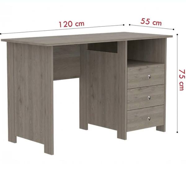 Bàn Làm Việc Gỗ Dài 1m2 Kèm Hộc 3 Ngăn Kéo 1