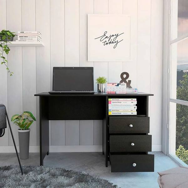 Bàn Làm Việc Gỗ Dài 1m2 Kèm Hộc 3 Ngăn Kéo 2
