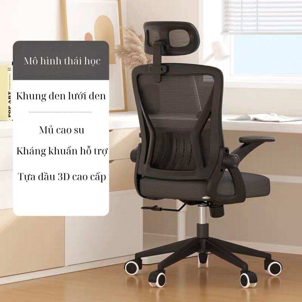 Ghế Xoay Công Thái Học Tay Gập - CTH2 2