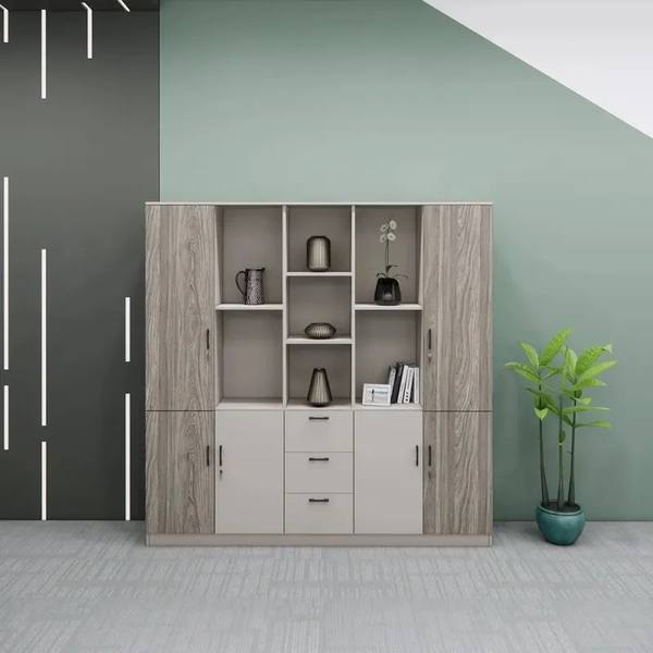 [THS291] Tủ Văn Phòng Cao Cấp Hệ Cánh Gỗ Và Ngăn Kéo Giữa - THS291