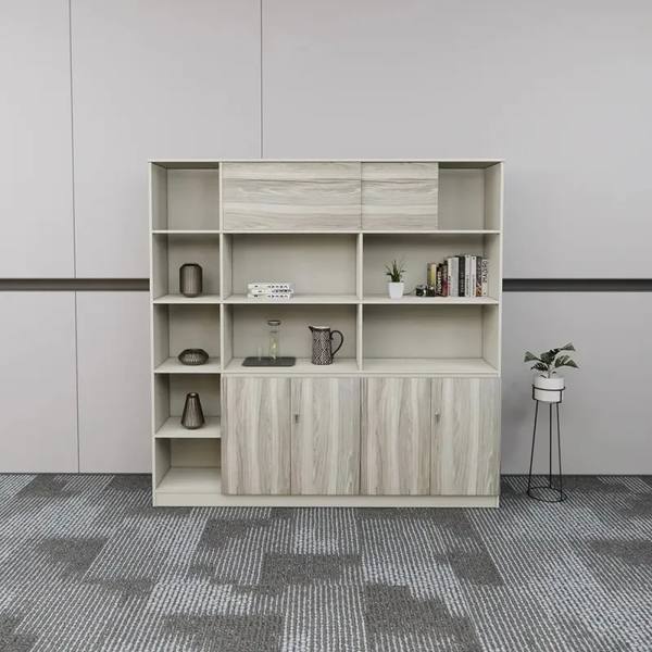 [THS290] Tủ Tài Liệu Lãnh Đạo Thiết Kế Cánh Treo Và Kệ Mở - THS290