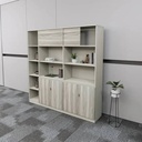 Tủ Tài Liệu Lãnh Đạo Thiết Kế Cánh Treo Và Kệ Mở 1