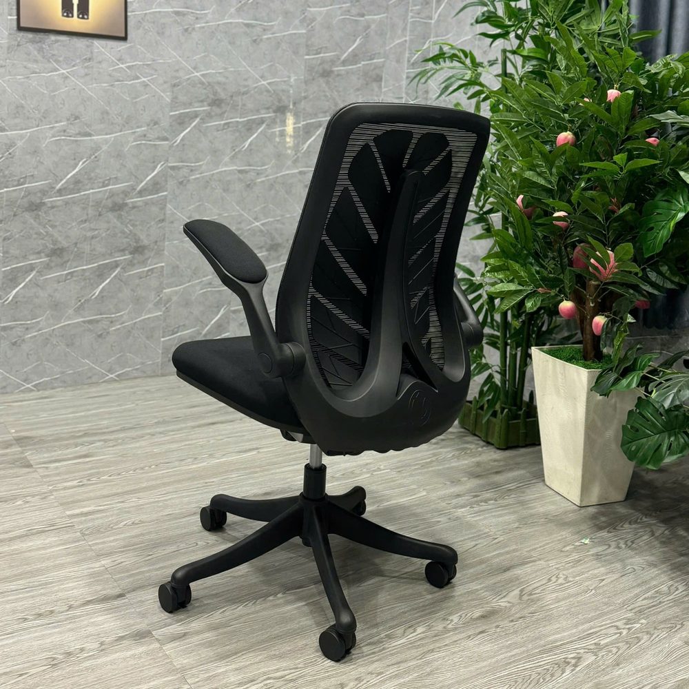 Ghế Xoay Văn Phòng Lưng Chiếc Lá tay Gập - GX74 1