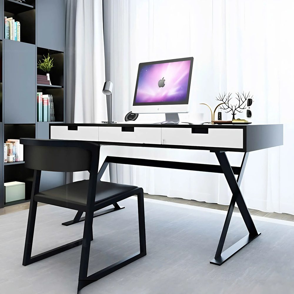 Bàn Làm Việc Chân Chữ X Có Hộc Kéo - BLV126 2
