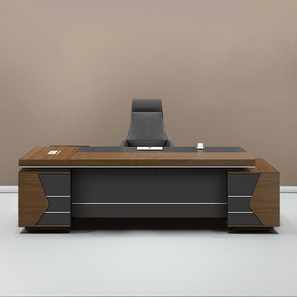 Bàn Giám Đốc Gỗ MDF Tạo Khối Tam Giác Hiện Đại - BGĐ141 2