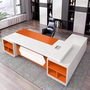 Bàn Giám Đốc Gỗ MDF Họa Tiết Lục Giác Nổi Bật - BGĐ139 1