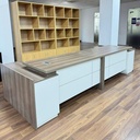 Bàn Giám Đốc Hai Tầng Mặt Nổi Tối Giản Hiện Đại - BGĐ134 1