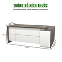 Bàn Giám Đốc Hai Tầng Mặt Nổi Tối Giản Hiện Đại - BGĐ134 3
