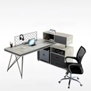 Cụm Bàn Làm Việc Chữ L Có Hộc Tủ - BC117 1