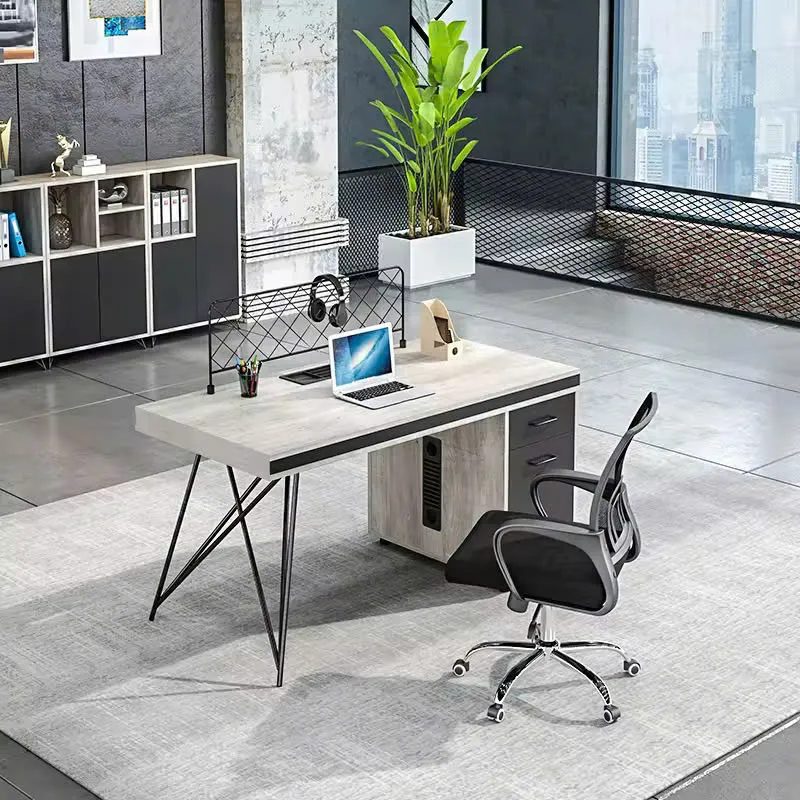 [BC116] Cụm Bàn Làm Việc Chân Sắt Lưới Có Hộc Tủ Tiện Lợi - BC116