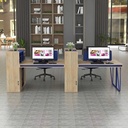 Cụm Bàn Làm Việc 4 Người Có Vách Ngăn Kệ Sách - BC115 4