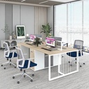 Cụm Bàn Làm Việc 4 Người Khung Sắt Lưới Mới Lạ - BC114 4