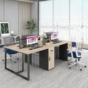 Cụm Bàn Làm Việc 4 Người Khung Sắt Lưới Mới Lạ - BC114 5