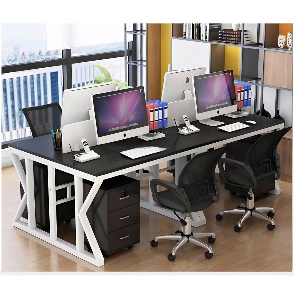 Cụm Bàn Làm Việc 4 Người Khung Sắt Chữ K Hiện Đại - BC113 2
