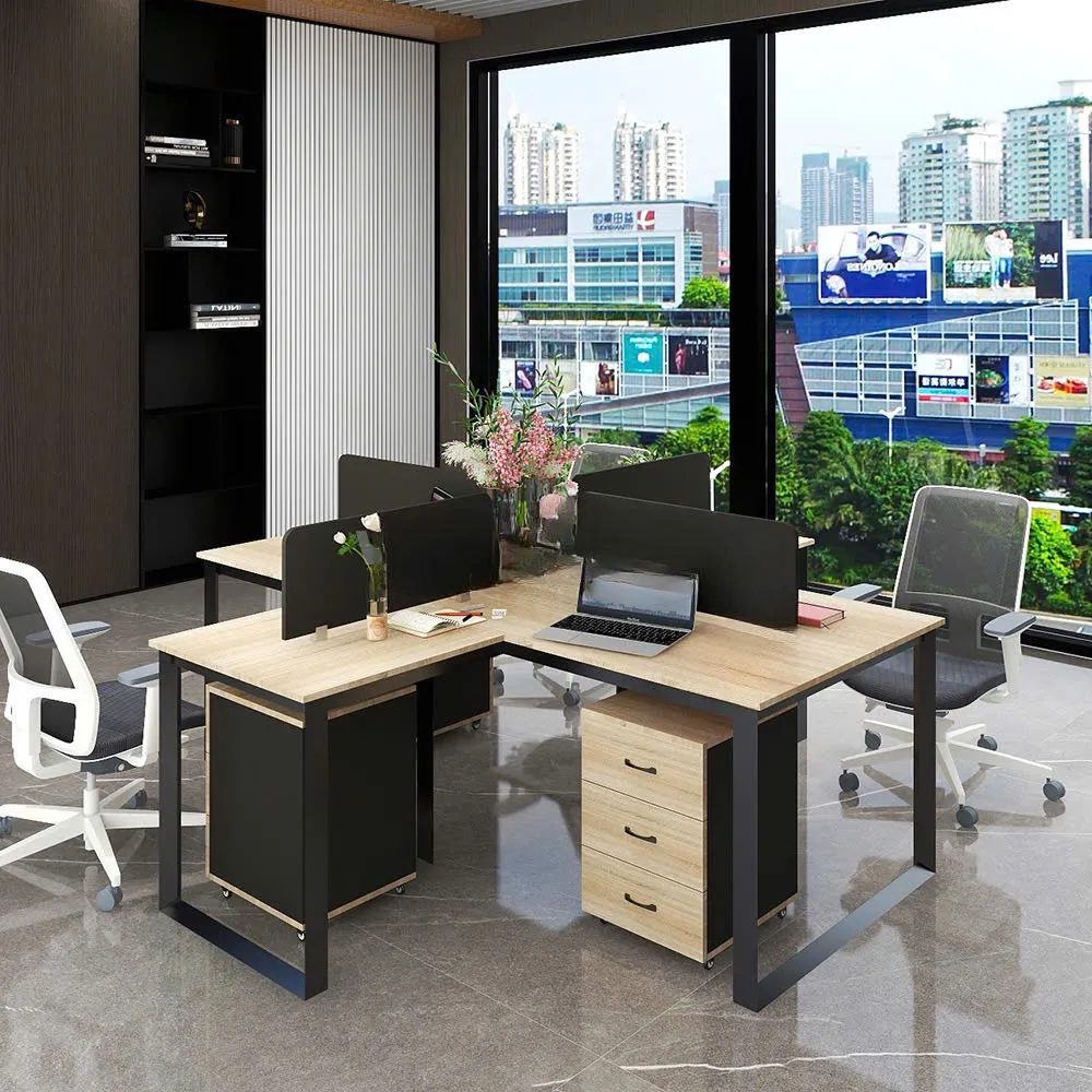 Cụm Bàn Làm Việc 4 Người Chữ Thập Độc Đáo - BC111 1