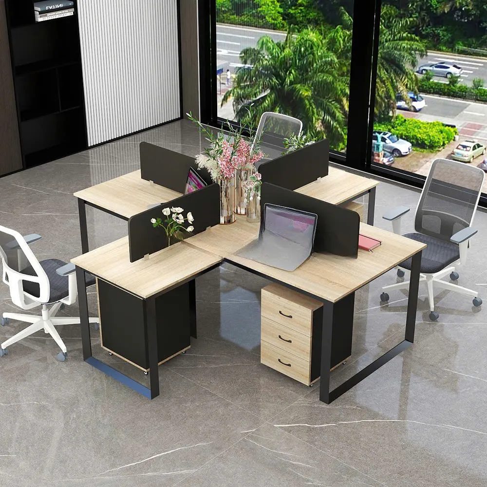 Cụm Bàn Làm Việc 4 Người Chữ Thập Độc Đáo - BC111 2