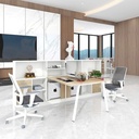 Cụm Bàn Làm Việc 2 Người Chân Sắt Kèm Tủ Sách - BC110 1
