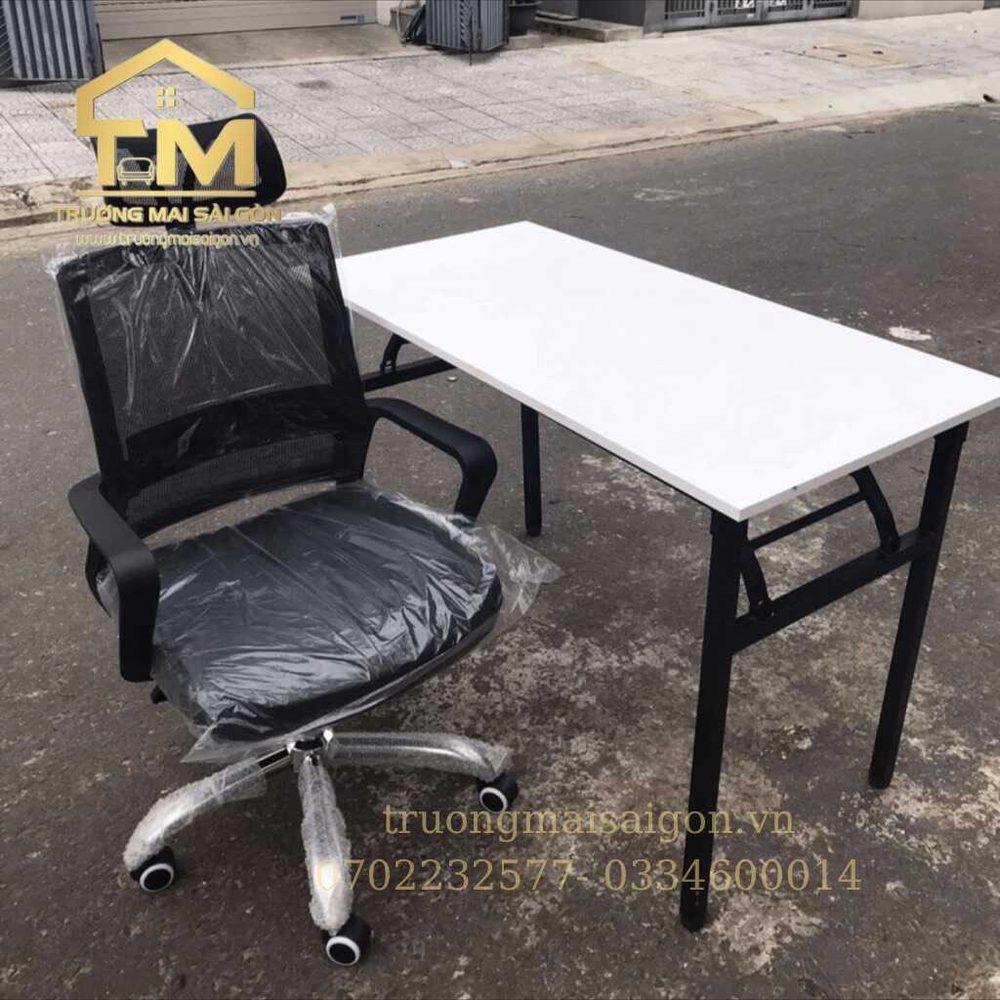Bàn Làm Việc Văn Phòng Chân Sắt Gấp Gọn - BLV1 4