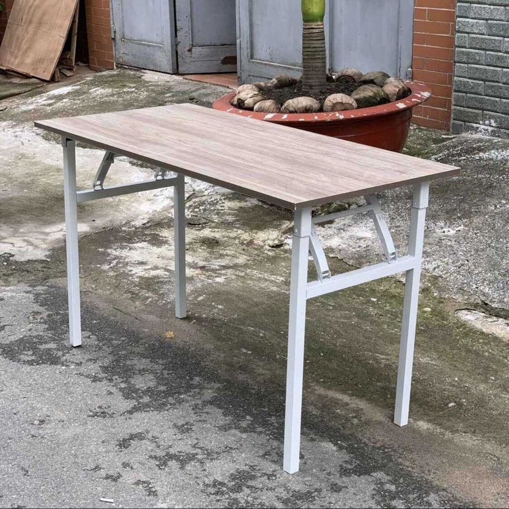 [BLV8] Bàn Làm Việc Văn Phòng Chân Gấp Trắng - BLV7