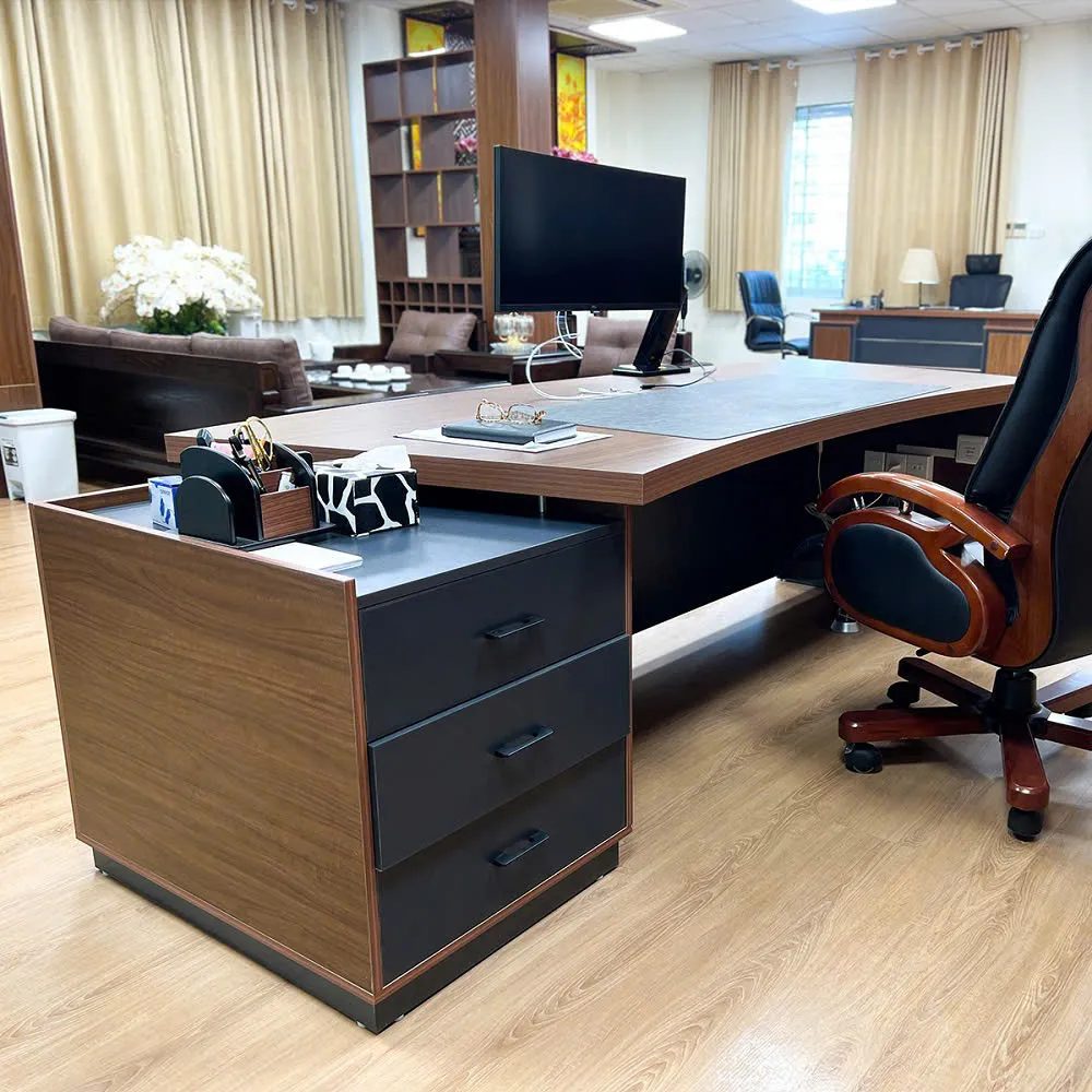 Bàn Giám Đốc Góc L Vân Gỗ Hiện Đại Sang Trọng - BGĐ131 2