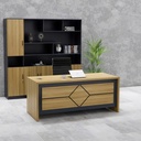 Bàn Giám Đốc Họa Tiết Kim Cương Màu Gỗ Sồi Pha Đen - BGĐ128 1