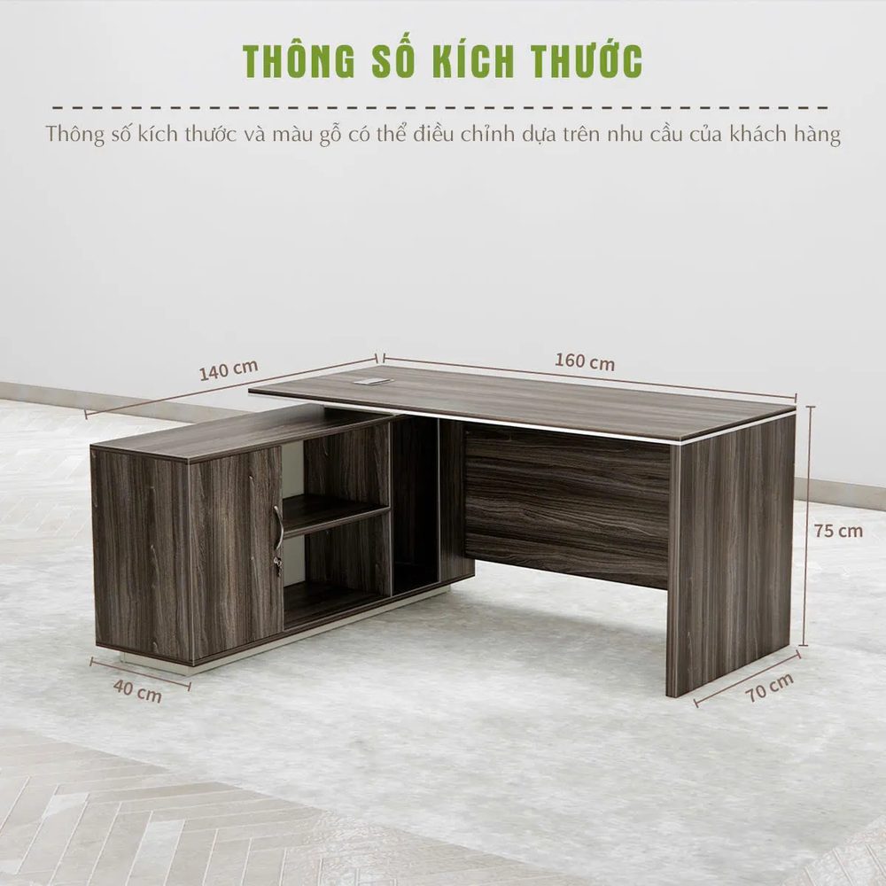 Bàn Giám Đốc Hiện Đại Cấu Trúc Khối Bề Thế - BGĐ123 3