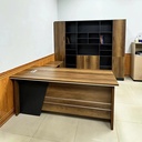 Bàn Giám Đốc Góc L Phối Màu Tối, Yếm Cắt Chéo - BGĐ122 1