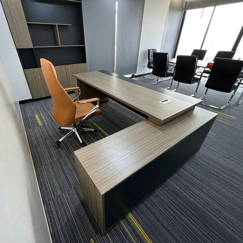 Bàn Giám Đốc Góc L Kiểu Dáng Tủ Phụ Tiện Lợi - BGĐ121 2