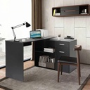 Bàn Làm Việc Gỗ Góc Kèm Tủ Và Kệ Mở - BG70 1