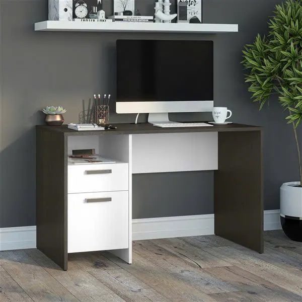 Bàn Làm Việc Gỗ Kèm Hộc Tủ Hai Ngăn Linh Hoạt - BG66 1