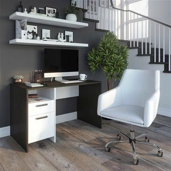 Bàn Làm Việc Gỗ Kèm Hộc Tủ Hai Ngăn Linh Hoạt - BG66 2