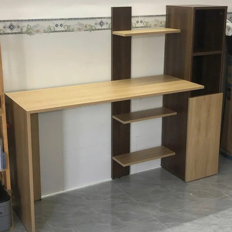 Bàn Làm Việc Gỗ Kèm Tủ Trang Trí Đa Năng - BG63 1