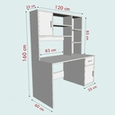 Bàn Làm Việc Gỗ Kèm Kệ Sách Linh Hoạt - BG62 1