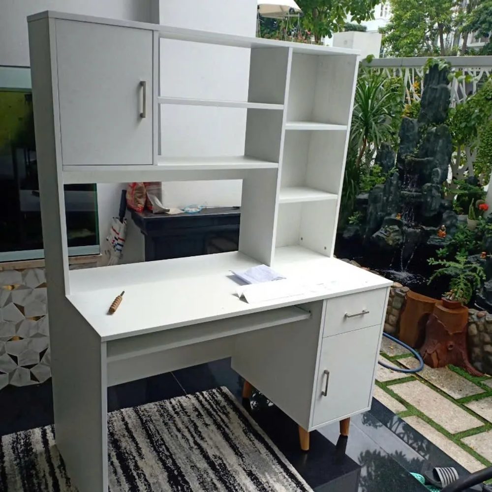 Bàn Làm Việc Gỗ Kèm Kệ Sách Linh Hoạt - BG62 3