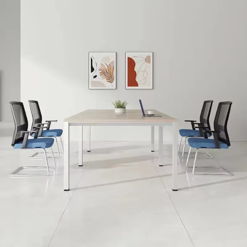 Bàn Họp Văn Phòng Hiện Đại Chân Sắt Mặt Gỗ - BH9 1