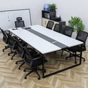 Bàn Họp Văn Phòng Màu Trắng Chân Sắt 2m4 x 1m2 - BH15 5