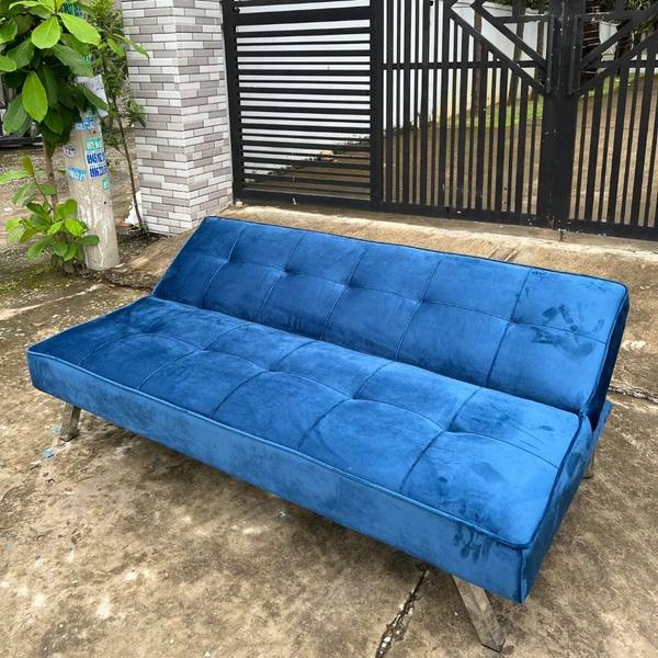 Ghế Sofa Giường Nằm Màu Xanh Navi Nhung 1