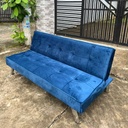 Ghế Sofa Giường Nằm Màu Xanh Navi Nhung 2