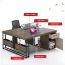 Bàn Làm Việc 2 Người Thiết Kế Vách Lưới Tối Giản - BC104 1