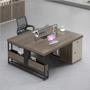 [BC1Q04] Bàn Làm Việc 2 Người Thiết Kế Vách Lưới Tối Giản - BC104