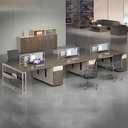 [BC21] Cụm Bàn Làm Việc 6 Người Tích Hợp Hộc Tủ Tiện Nghi - BC102