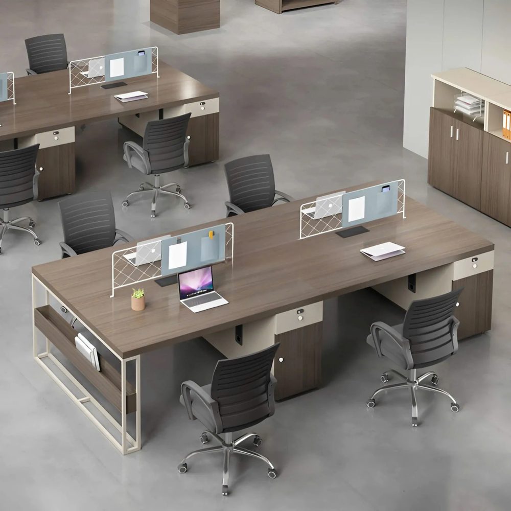 Cụm Bàn Làm Việc 4 Người Không Gian Lưu Trữ Thông Minh - BC101 2