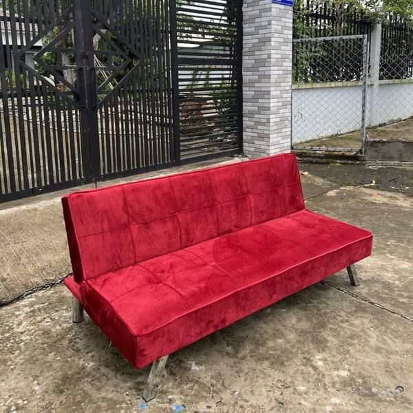 [SF7] Ghế Sofa Bed Nhung Màu Đỏ Cao Cấp - SF7