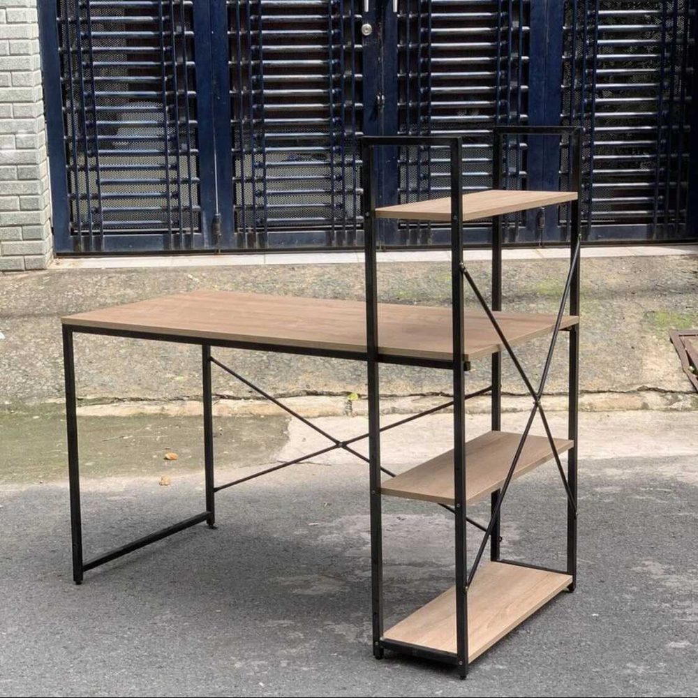 Bàn Văn Phòng Làm Việc 3 Kệ Sách - BLV8 1