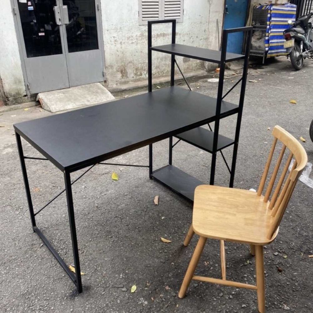 Bàn Văn Phòng Làm Việc 3 Kệ Sách - BLV8 3
