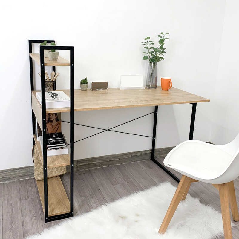 [BLV9] Bàn Văn Phòng Làm Việc 3 Kệ Sách - BLV8