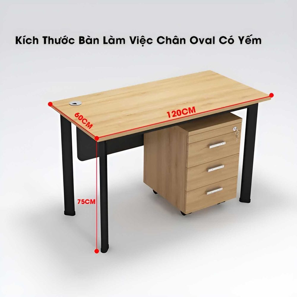 Bàn Văn Phòng Làm Việc Chân Sắt Chữ U- BLV24 5