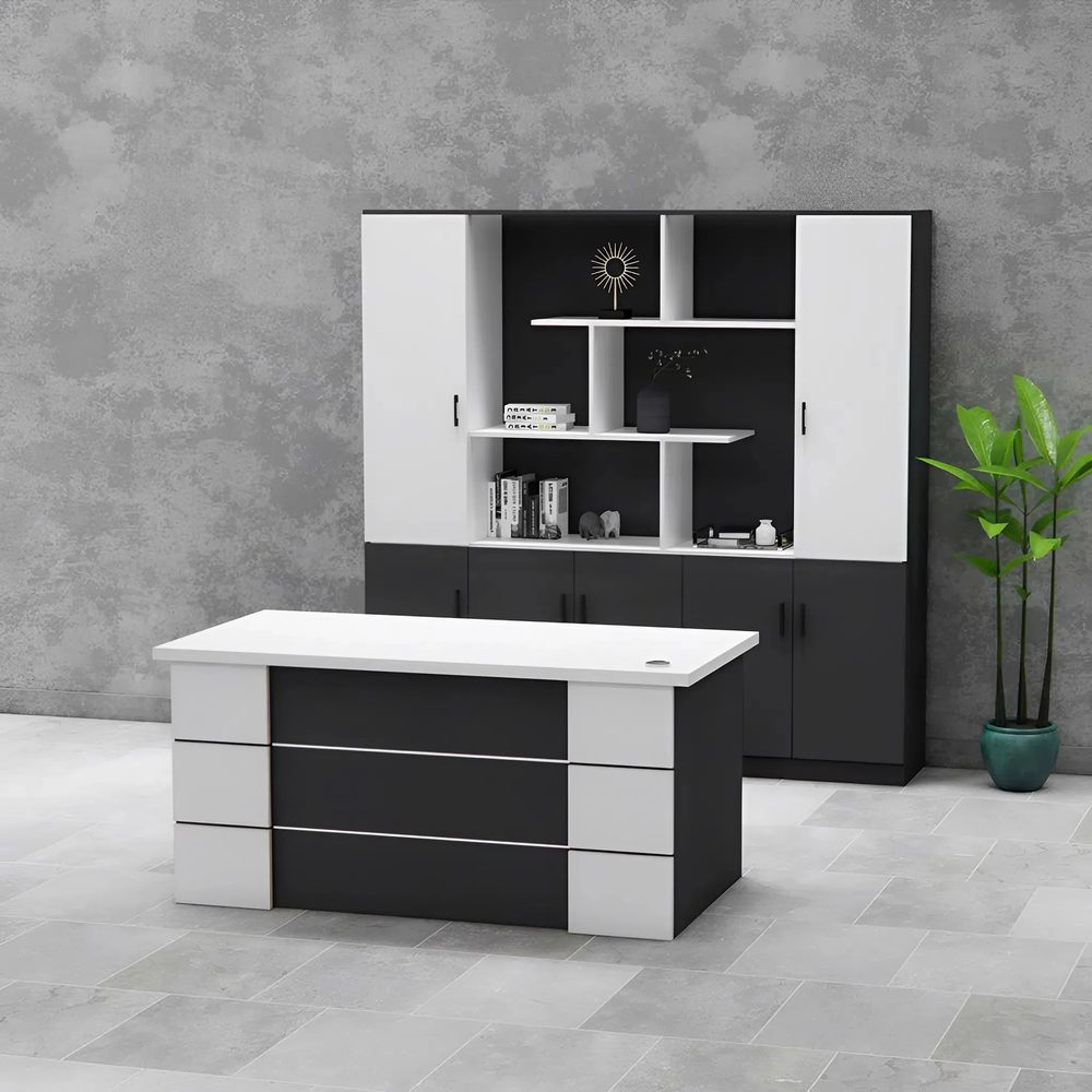 Bàn Giám Đốc Gỗ Sọc Ngang Hiện Đại Tối Giản - BGĐ118 1