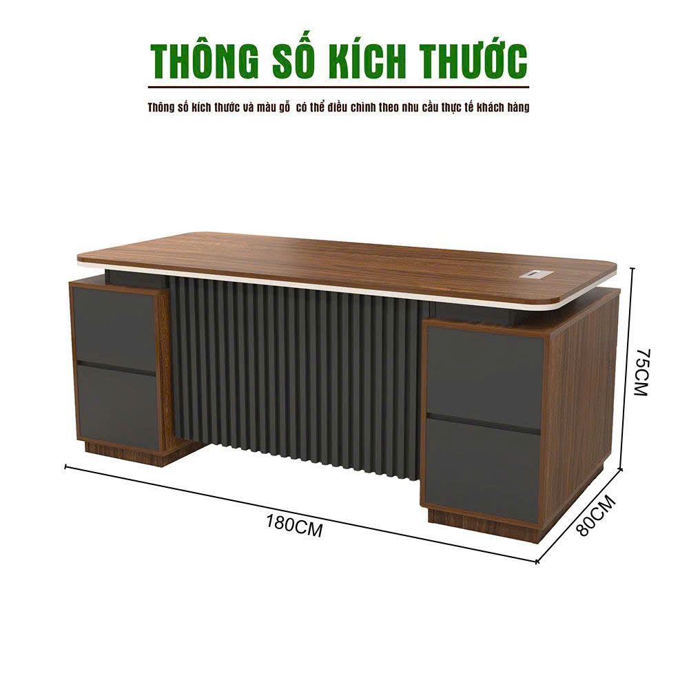 Bàn Giám Đốc Hiện Đại Yếm Sọc Đối Xứng - BGĐ116 1